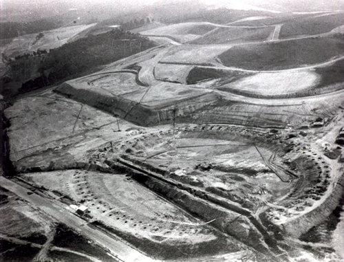 Construção do Estádio do Morumbi, na década de 1950