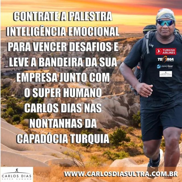 Imagem feita pela assessoria do corredor Carlos Dias para oferecer palestras