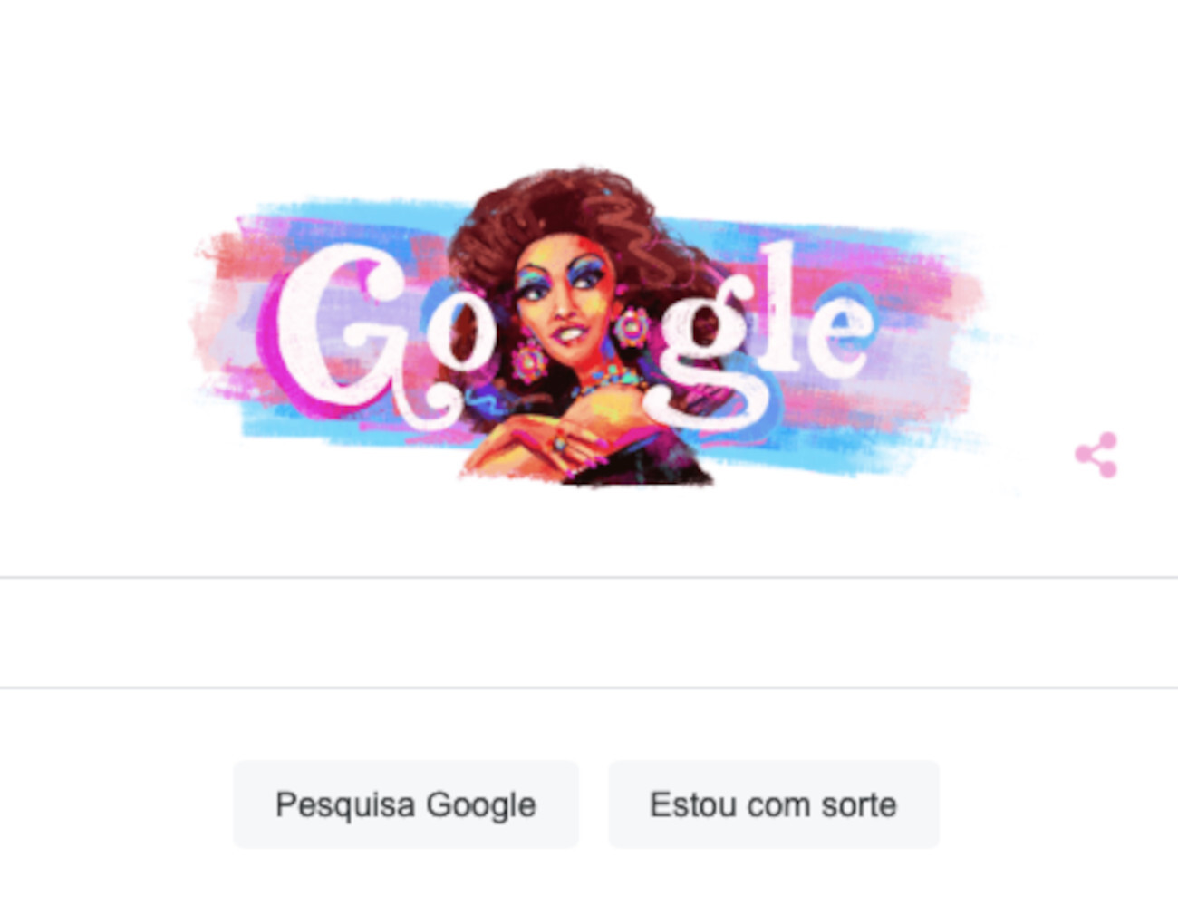 A página inicial do google homenageia a atriz nesta seunda-feira