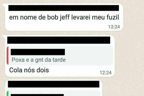 Print de conversas no WhatsApp de alunos da Universidade Mackenzie