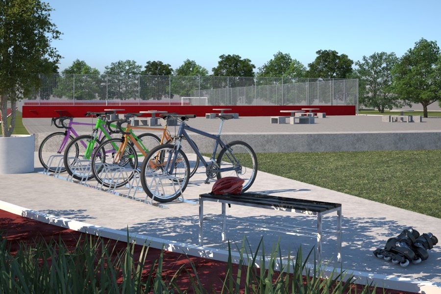 Maquete do projeto do parque linear na Cid Nelson Jordano/Reprodução