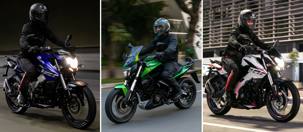 Bajaj Dominar 160, Dominar 400 e da Dominar 200 - Fotos: Divulgação
