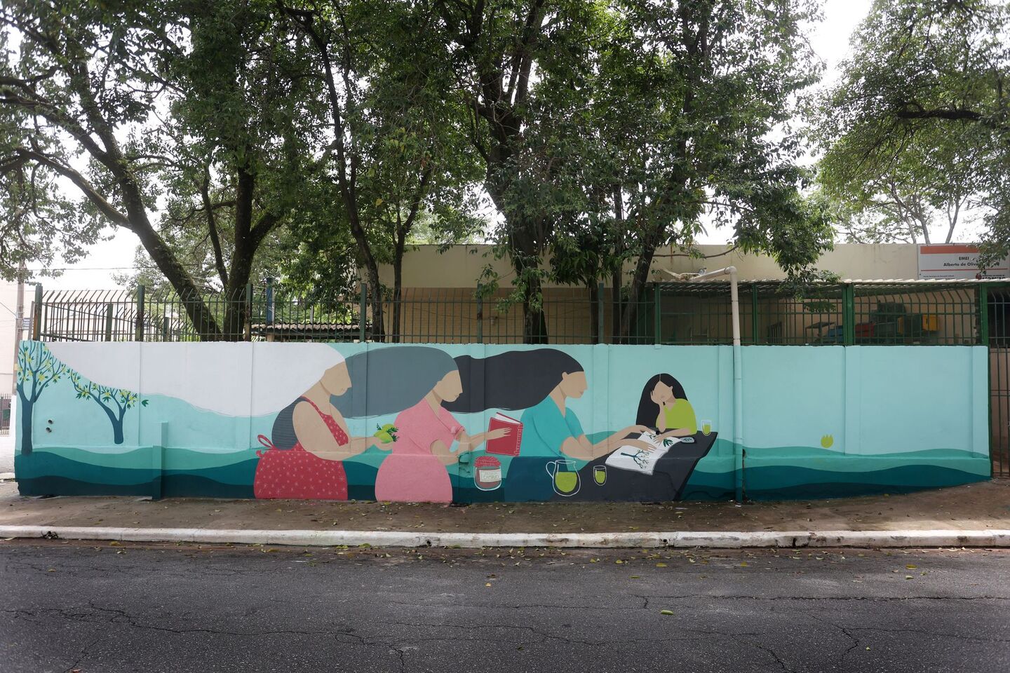 Mural da escola no bairro do Cambuci/Nilton Fukuda