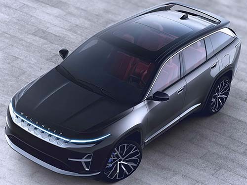 O novo Wangoneer é um SUV luxuoso de grande porte com potência de 600 cavalos e autonomia estimada de 640 quilômetros - Fotos: Divulgação