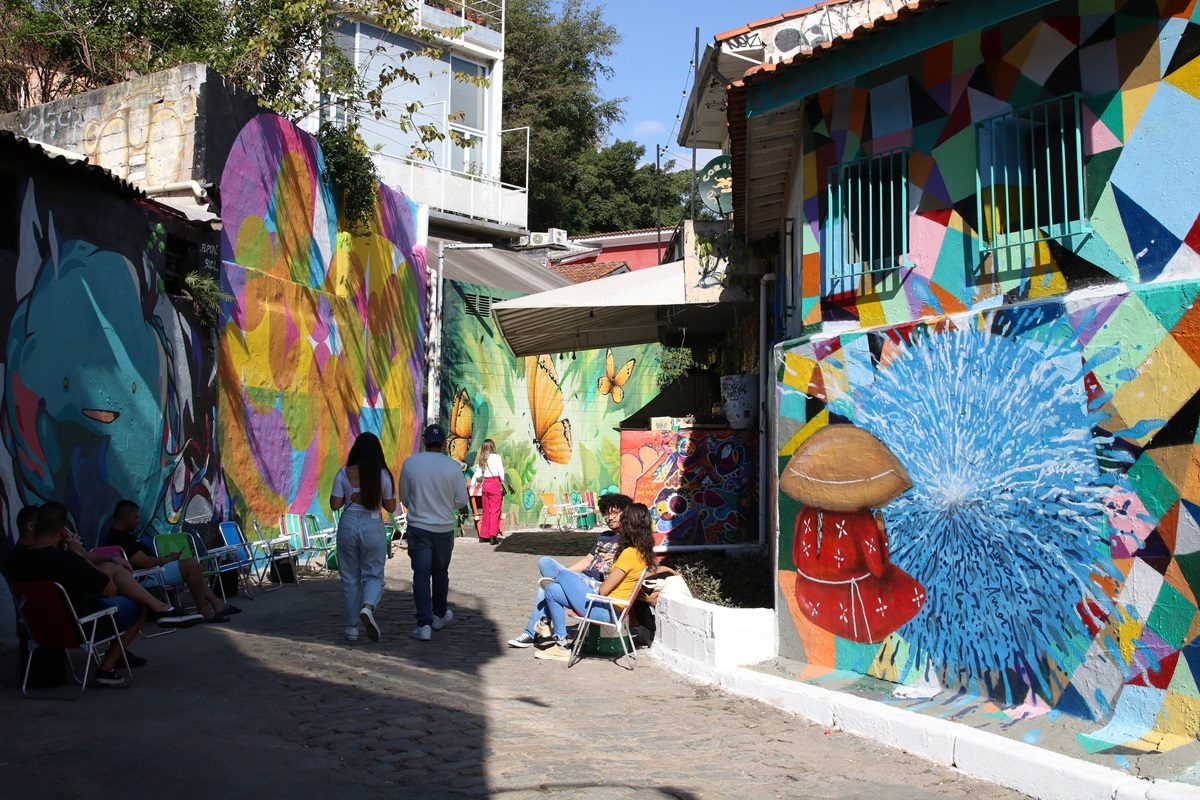 Beco do Batman, na Vila Madalena, zona oeste de São Paulo