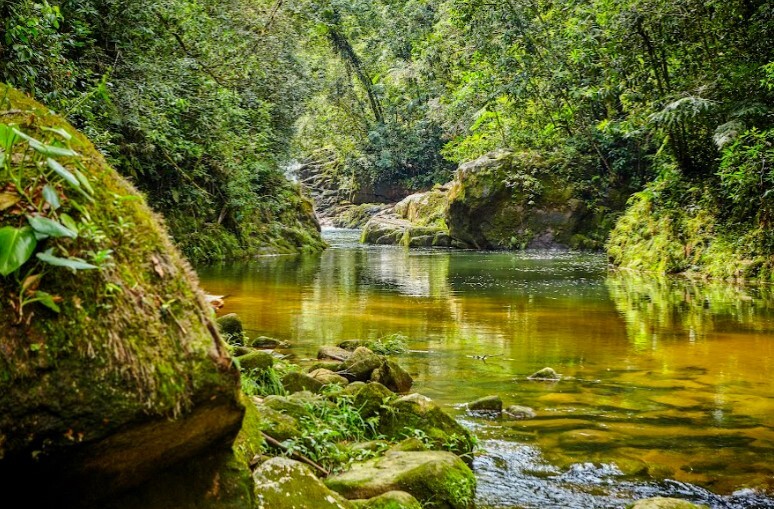 Cachoeira Mandira, em Cananéia, fica próxima da comunidade Mandira, uma comunidade quilombola