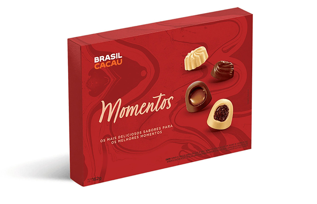 Caixa Momentos, 126 g, da Brasil Cacau. R$ 46,99, na Brasil Cacau