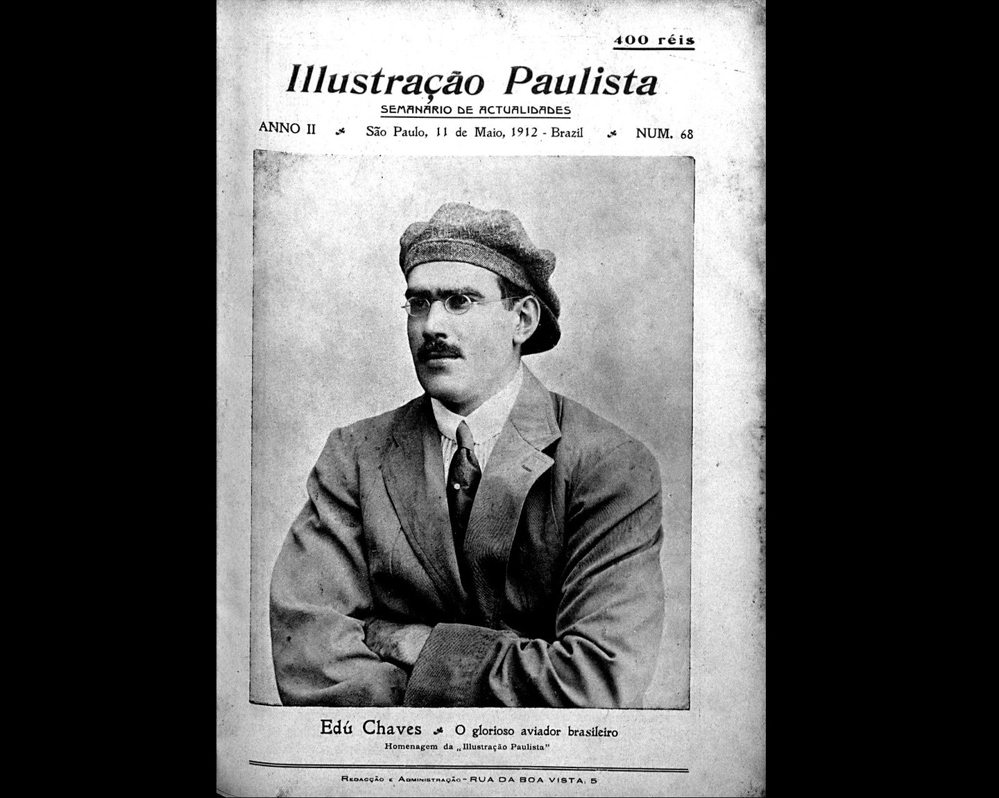 Edu Chaves em matéria de destaque para a Revista Ilustração Paulista de 1912. Autor Desconhecido