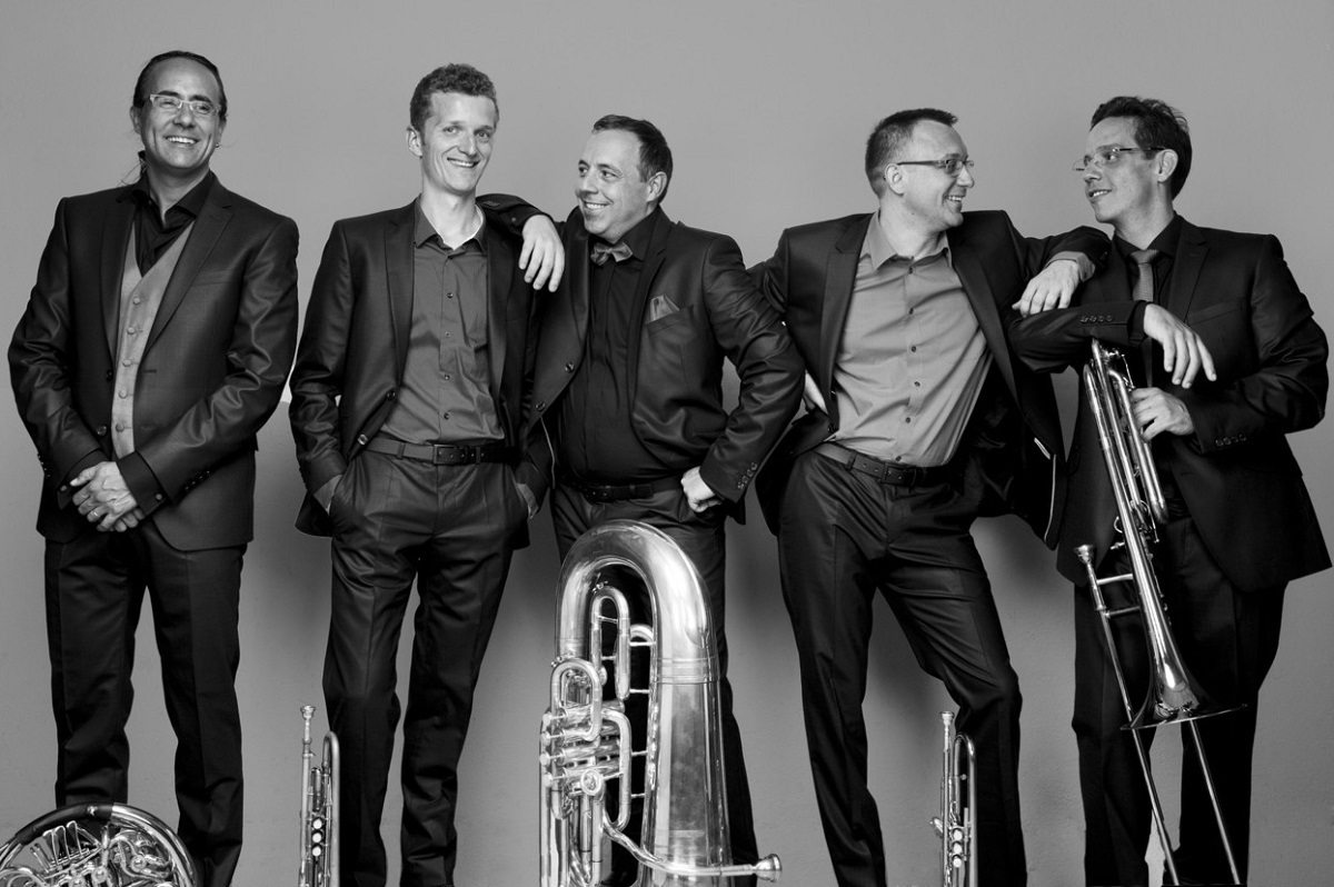 Geneva Brass Quintet se desenvolverá também um trabalho junto dos bolsistas, no dia 9 de julho Divulgação/Geneva Brass Quintet