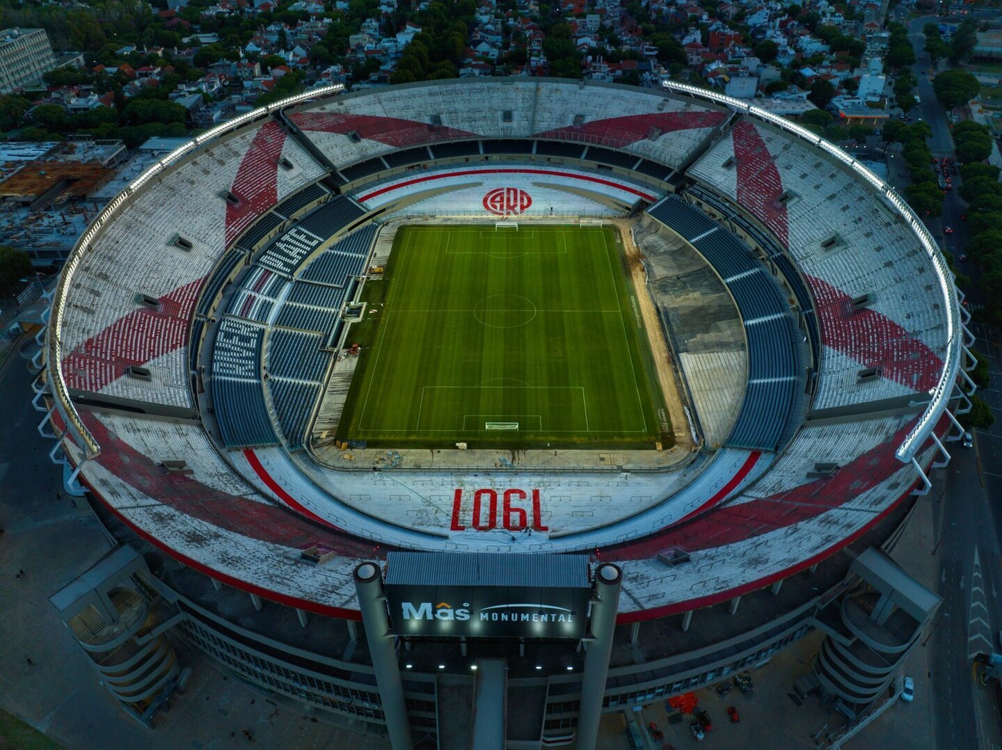 1- Estádio Más Monumental - Capacidade: Capacidade: 83.196 (Foto: Divulgação/River Plate)