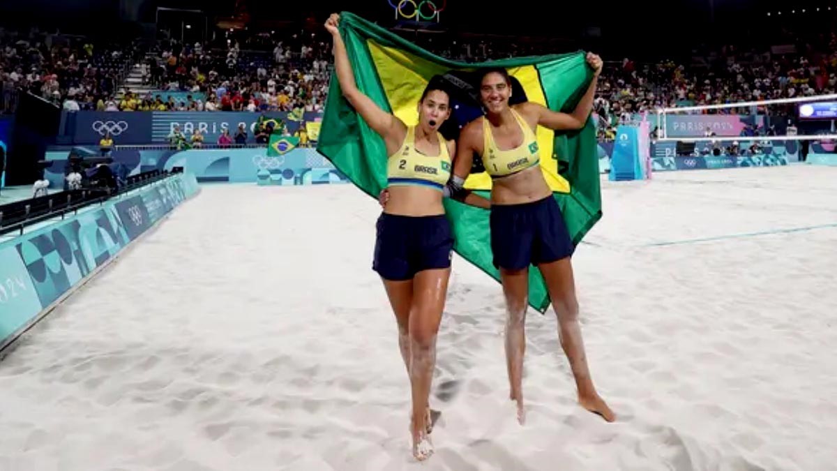 Ana Patrícia e Duda venceram as australianas no tie-break, por 2 sets 1 /Gaspar Nóbrega/COB