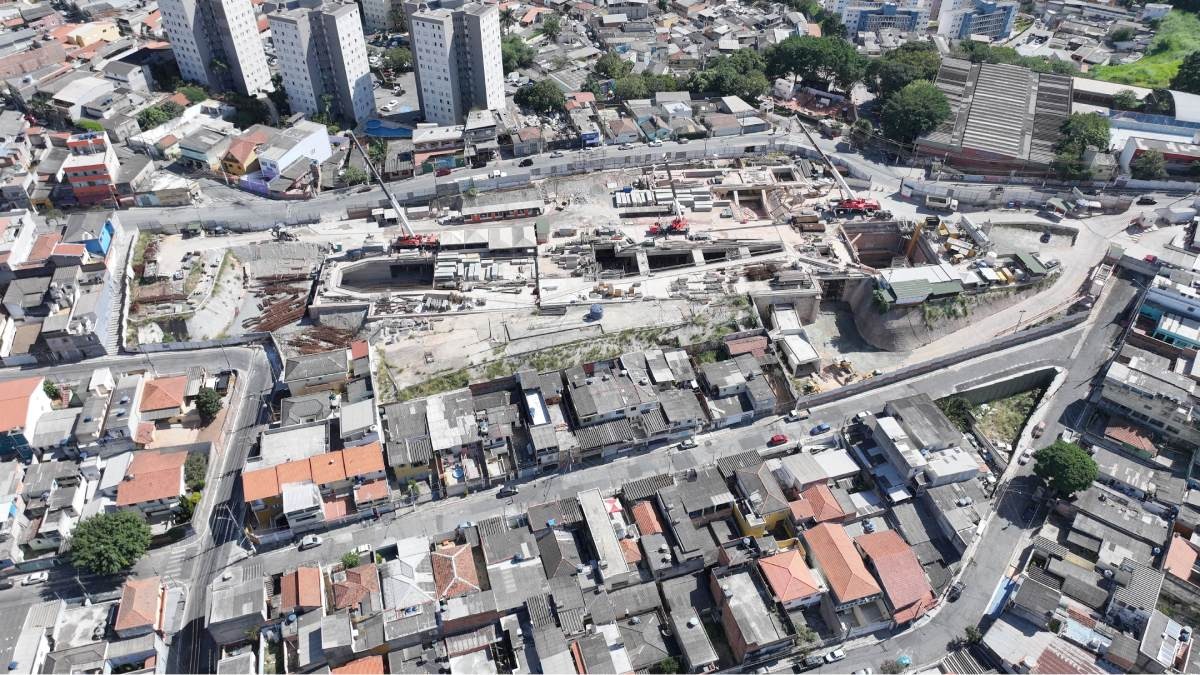 A estação Brasilândia está com 65,38% das obras concluídas /Divulgação/Linha Uni