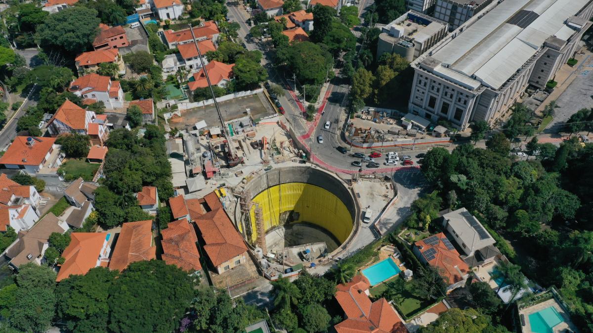 A estação FAAP-Pacaembu está com 46,54% das obras concluídas /Divulgação/Linha Uni