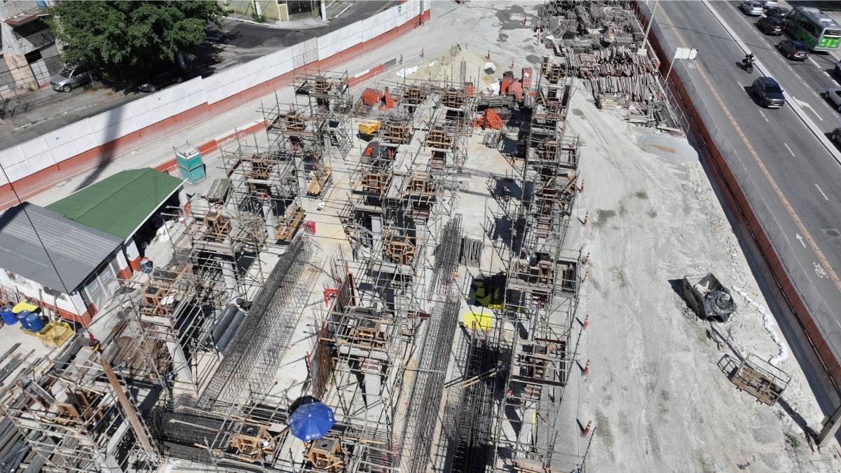 A estação João Paulo I está com 59,51% das obras concluídas /Divulgação/Linha Uni