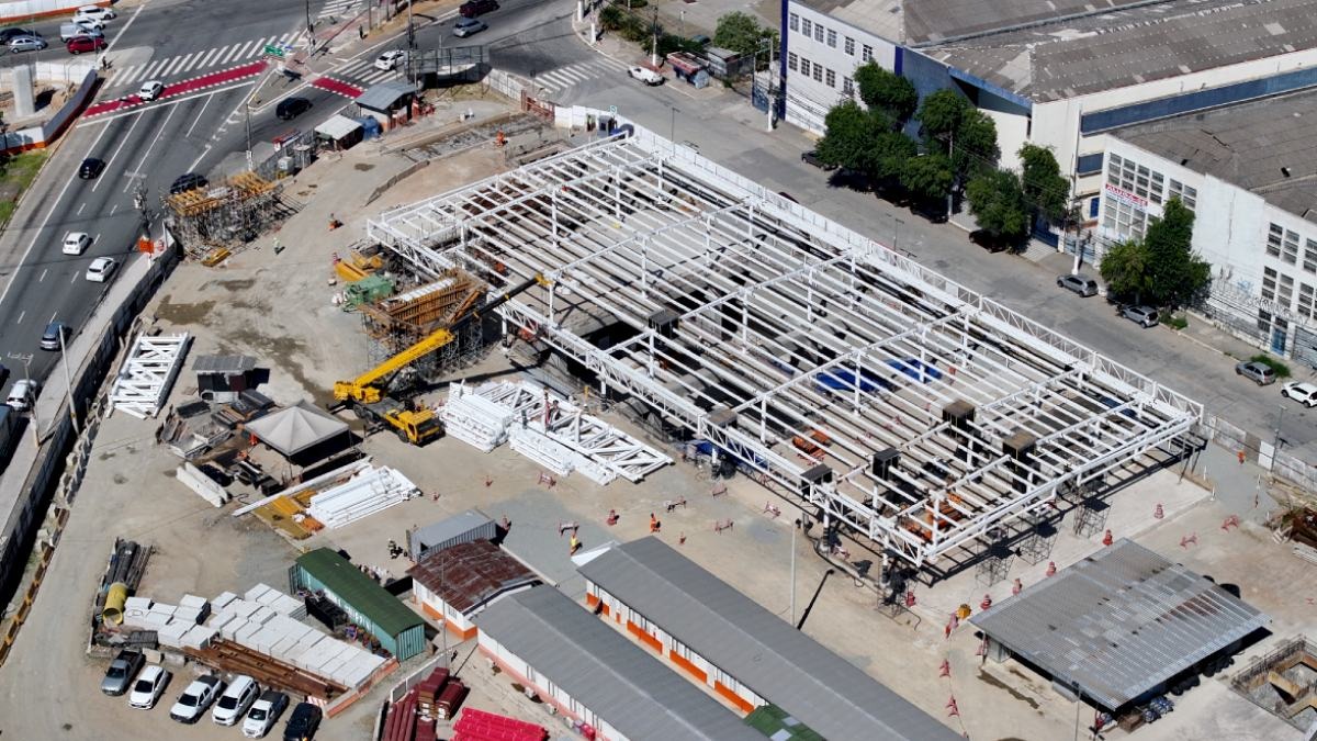 A estação Santa Marina está com 71,48% das obras concluídas /Divulgação/Linha Uni