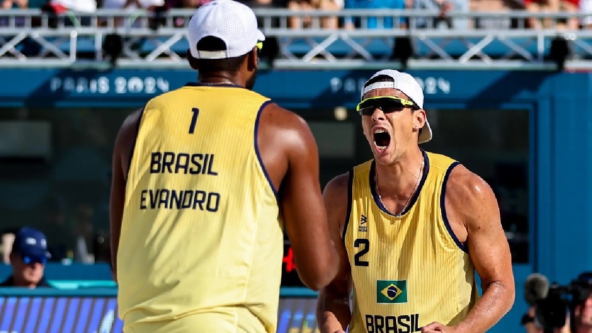 Evandro e Arthur foram eliminados pela dupla sueca Ahman e Hellvig /Miriam Jeske/COB