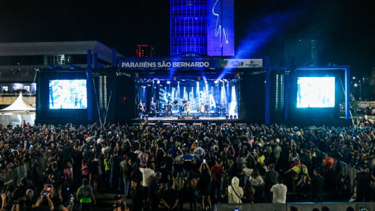 Show de aniversário em São Bernardo do Campo Foto: Gabriel Inamine/PMSBC