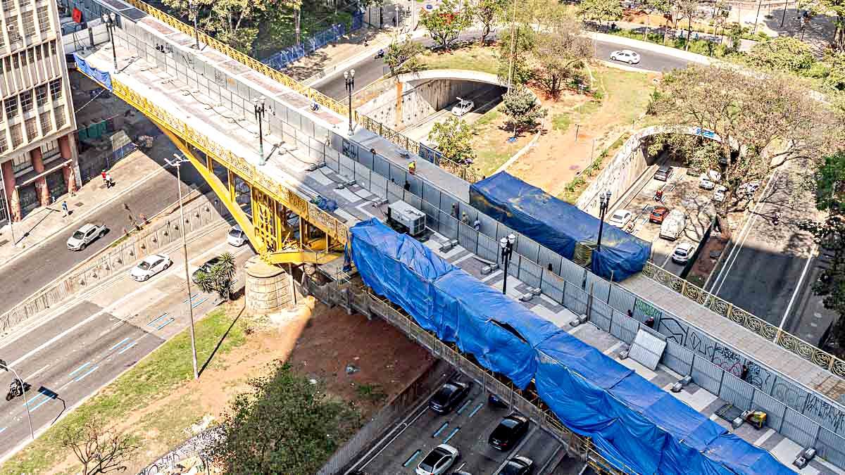 A projeção da Prefeitura de São Paulo é que os serviços sejam finalizados no fim deste mês.