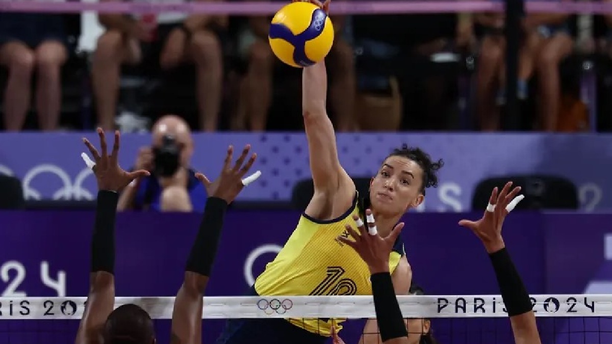 Brasil venceu por 3 sets a 0 a República Dominicana e avança à semifinal das Olimpíadas de Paris 2024 /Luiza Moraes/COB