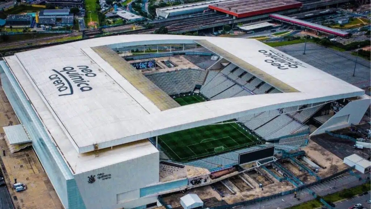 O jogo da NFL será na Neo Química Arena, casa do Sport Club Corinthians Paulista. Com esse evento marcado em Itaquera, o clube alvinegro receberá da NFL 750 mil dólares livres (R$ 3,6 milhões na cotação atual). Foto: Divulgação/Icon Sport