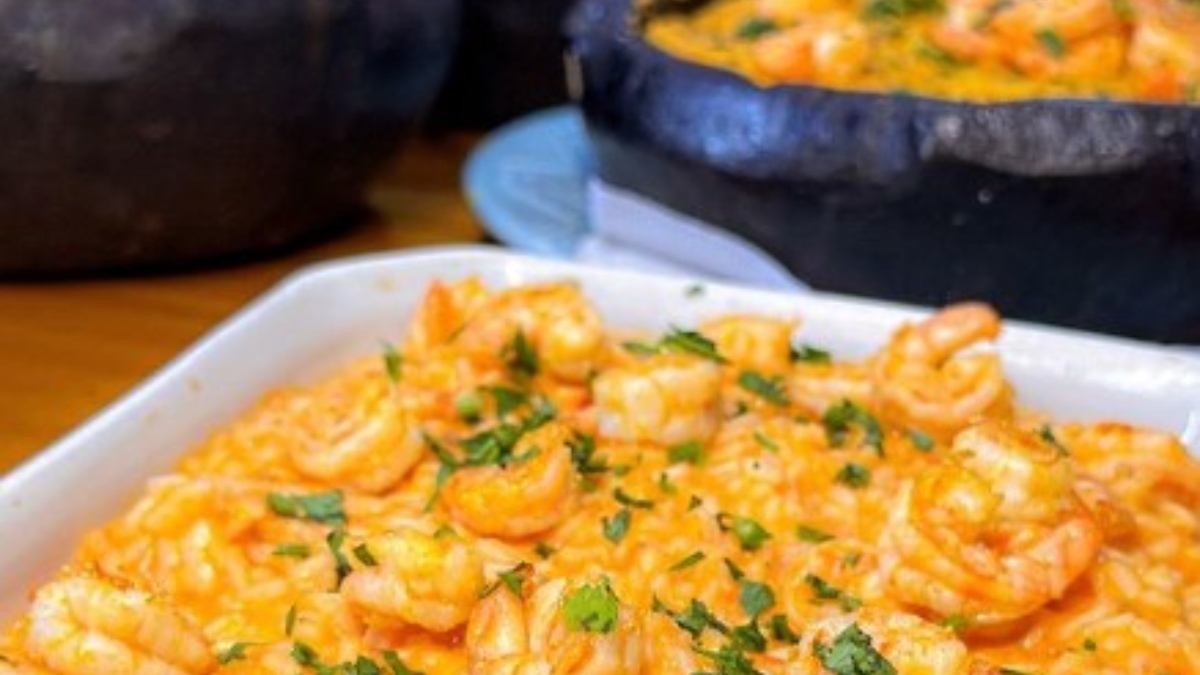 Arroz de moqueca de camarão é servido no Festival de Camarão /Reprodução/Redes sociais