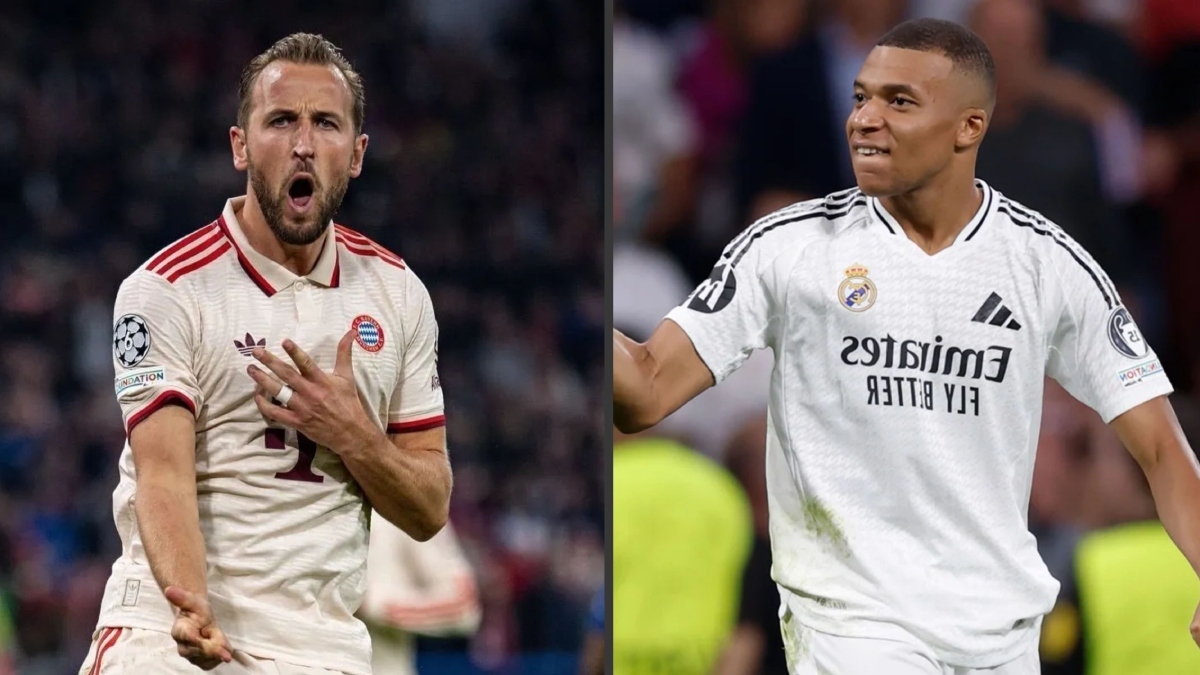 Harry Kane e Kylian Mbappé ganharam o prêmio Gerd Müller, maiores goleadores da temporada (52 gols cada). /Fotos: Reprodução/Instagram e Divulgação/Real Madrid