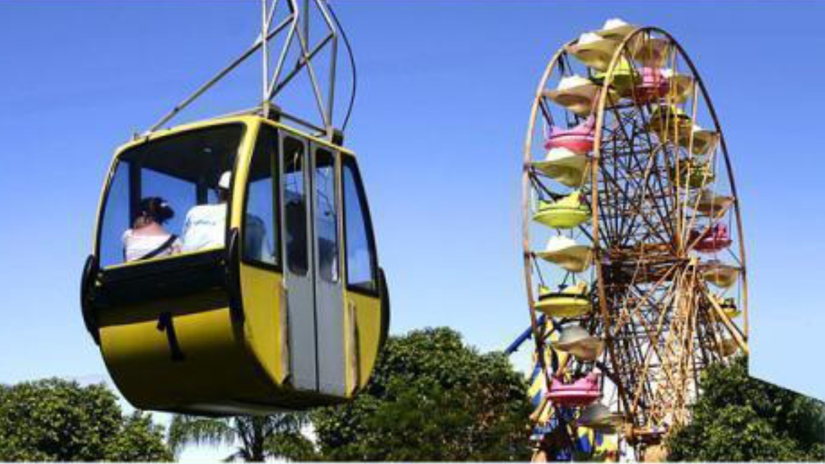 E para encerrar a lista dos destaques do parque, temos o teleférico. Fabricado por uma empresa suíça com a mais moderna tecnologia, ele tem 23 gôndolas e cada uma pode levar até quatro passageiros. Foto: Divulgação/Wikimapia