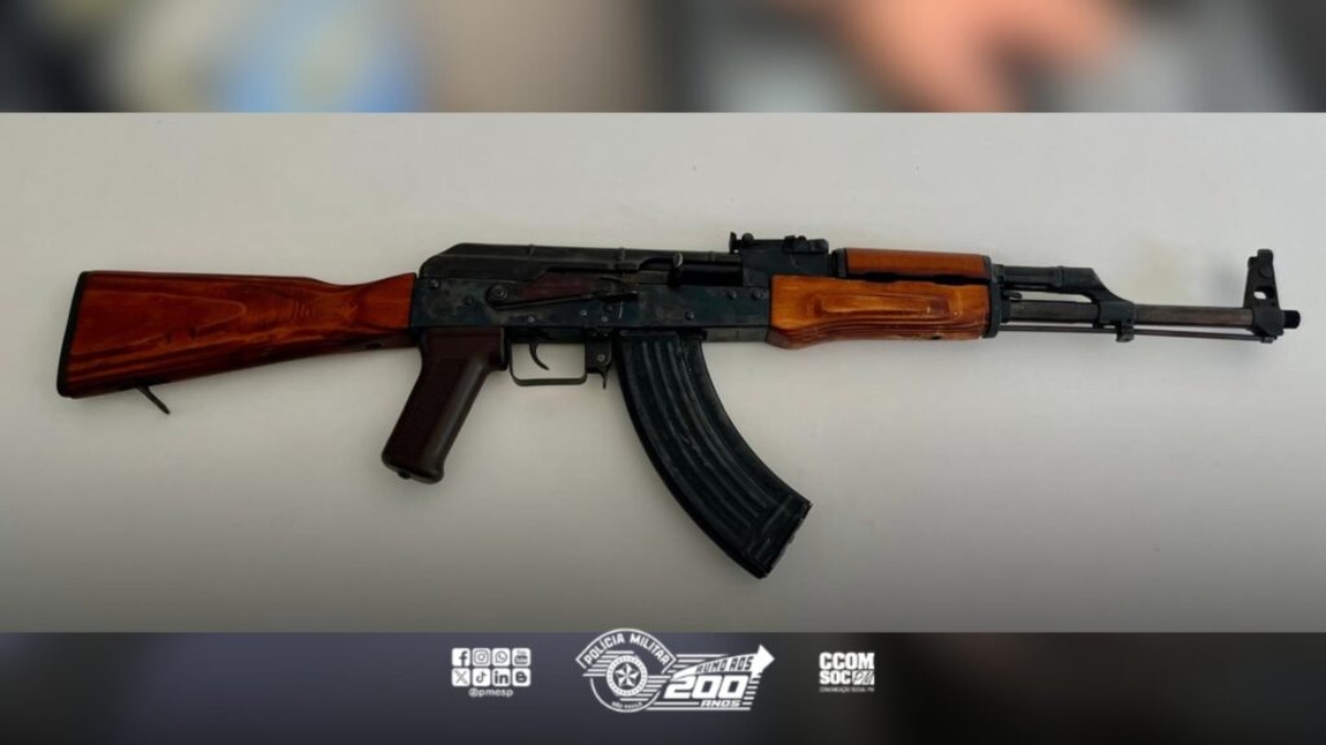 Motorista do veículo foi preso em flagrante e disse não conhecer a origem das armas. Divulgação/PMSP