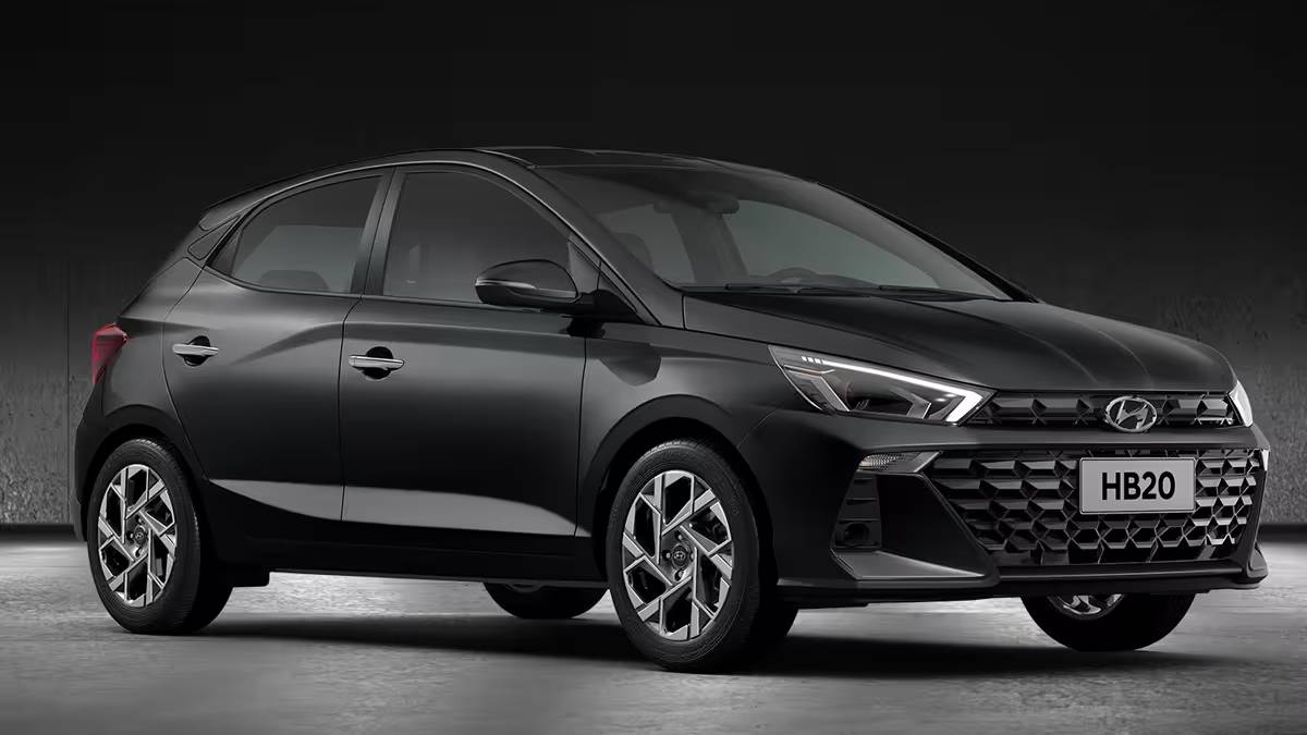O HB20 vem na nova colocação. Tem como destaque o consumo com etanol na cidade e com gasolina na estrada. Foto: Divulgação/Hyundai