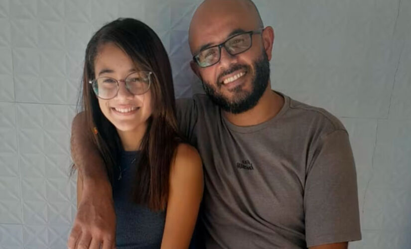 Max Borges dos Santos, morador de Taboão da Serra, e a filha Ingrid estavam no ônibus que bateu e pegou fogo em Minas Gerais. Foto: Reprodução
