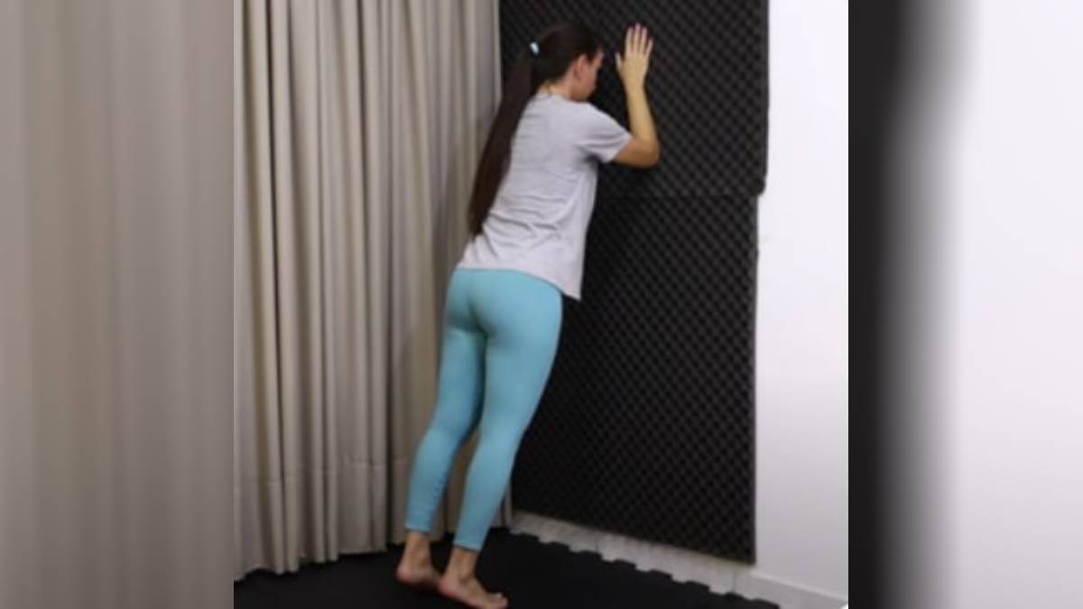 Após realizar a sequência de HIIT, vale fazer a prancha na parede para fortalecer o abdômen. Faça 3 séries de 20 segundos - Fotos: Divulgação /Assessoria de Vanessa de Andrade