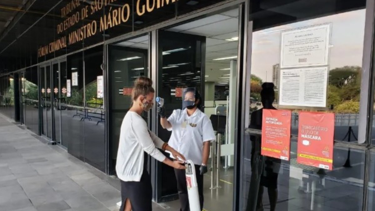 Julgamento de Frederico Carneiro Soares ocorreu em 2020, no Fórum da Barra Funda, zona oeste da capital paulista Foto: Divulgação/TJ-SP