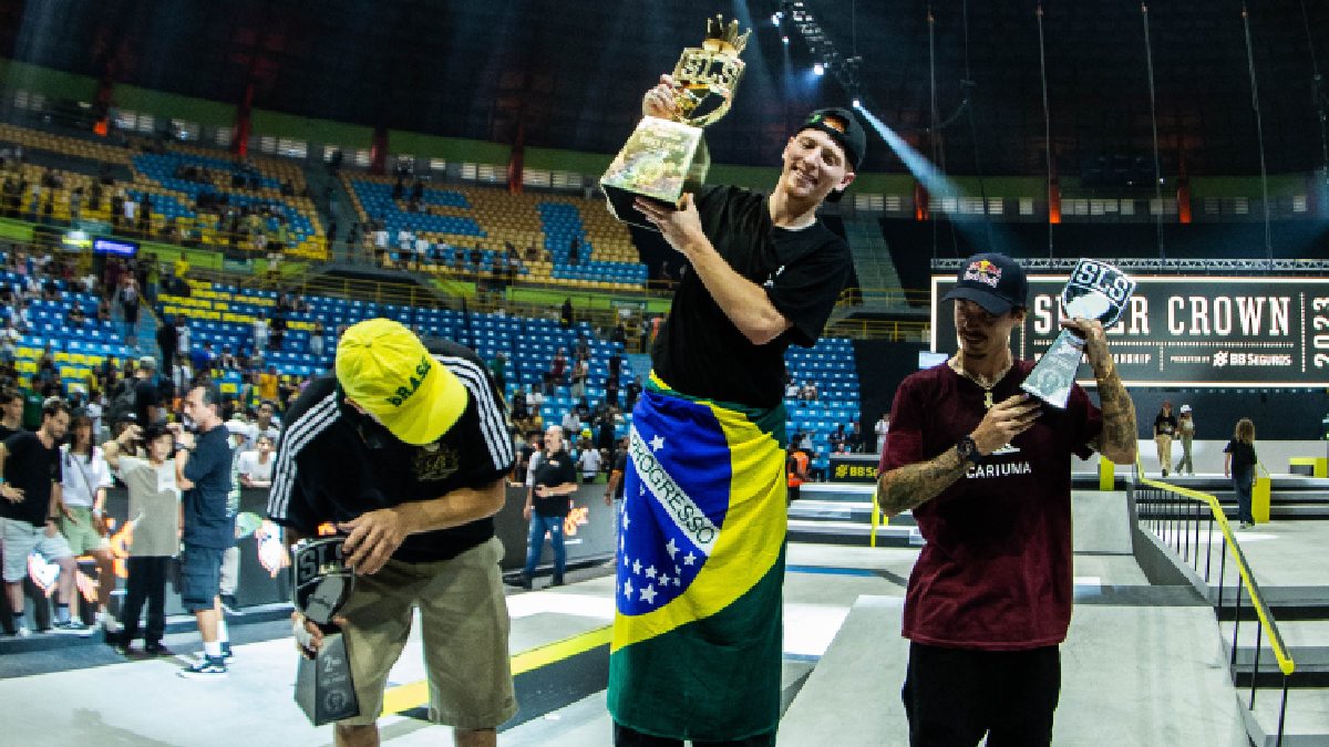 Na SLS, o andreense Giovanni Vianna defendendo seu título inédito, conquistado em 2023. Divulgação/Daluz Photo