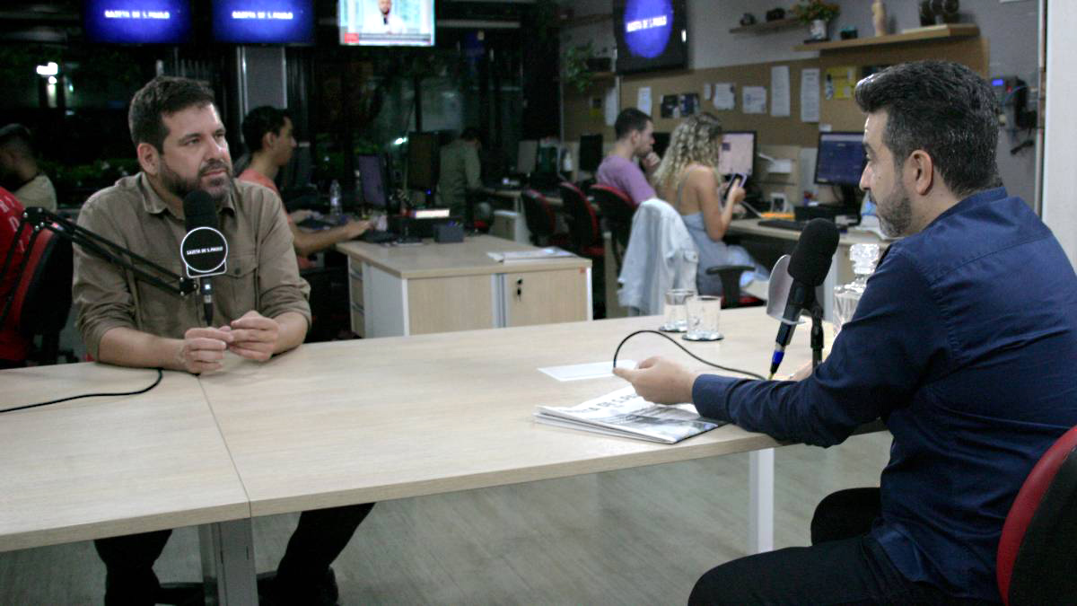 Leonardo Avalanche durante entrevista na redação da Gazeta/Thiago Neme/Gazeta de S.Paulo