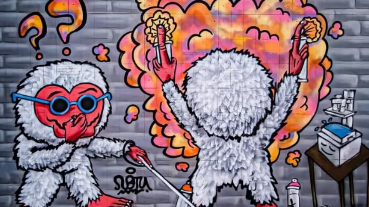 Graffiti exposto na Casa da Ciência, na Universidade Federal do Rio de Janeiro (UFRJ). /Foto: Reprodução/Redes sociais
