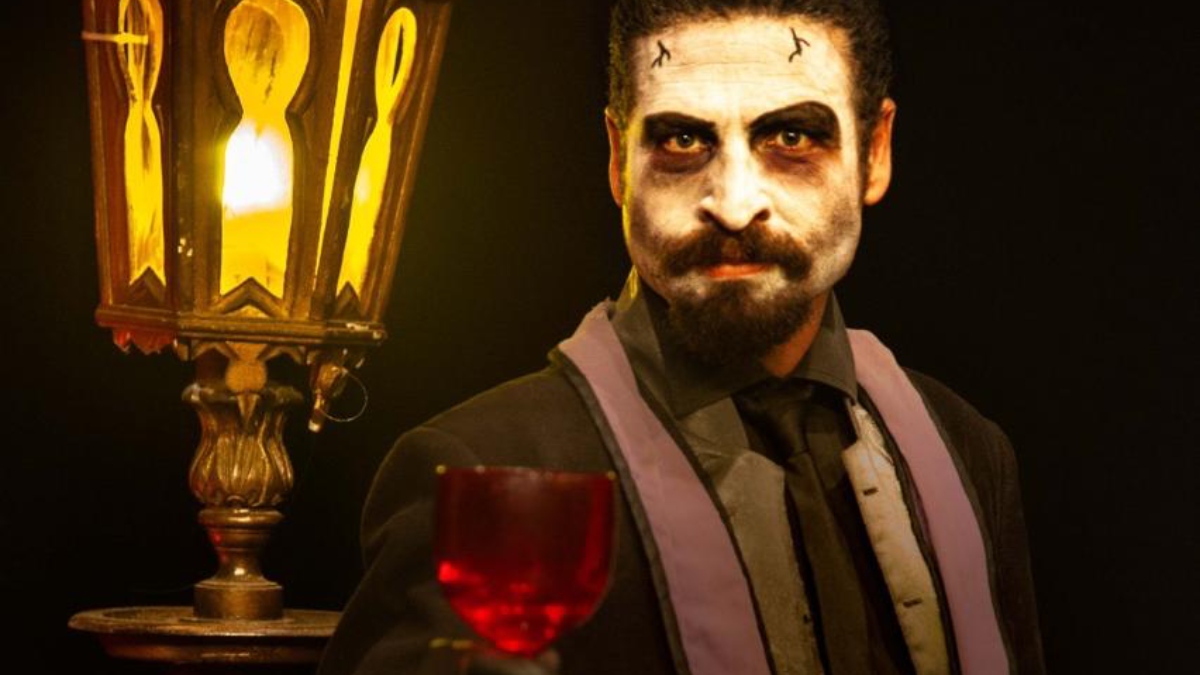 Espetáculo envolve os clássicos "A Queda da Casa Usher", "A Morte Rubra", "Gato Preto" e "O Corvo". /Foto: Divulgação/Poe