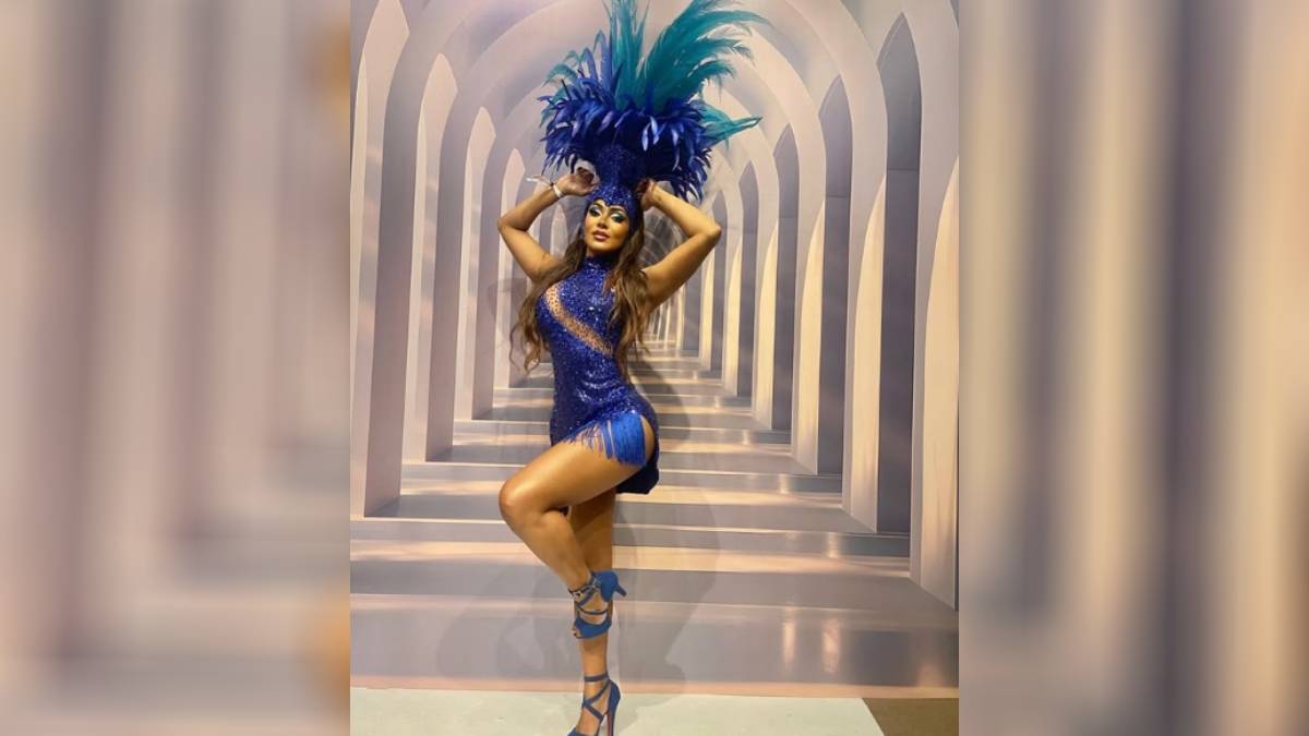 Theba Pitylla é rainha de bateria da Casa Verde; agremiação soma três títulos no Grupo Especial de São Paulo. Foto: Reprodução/Instagram