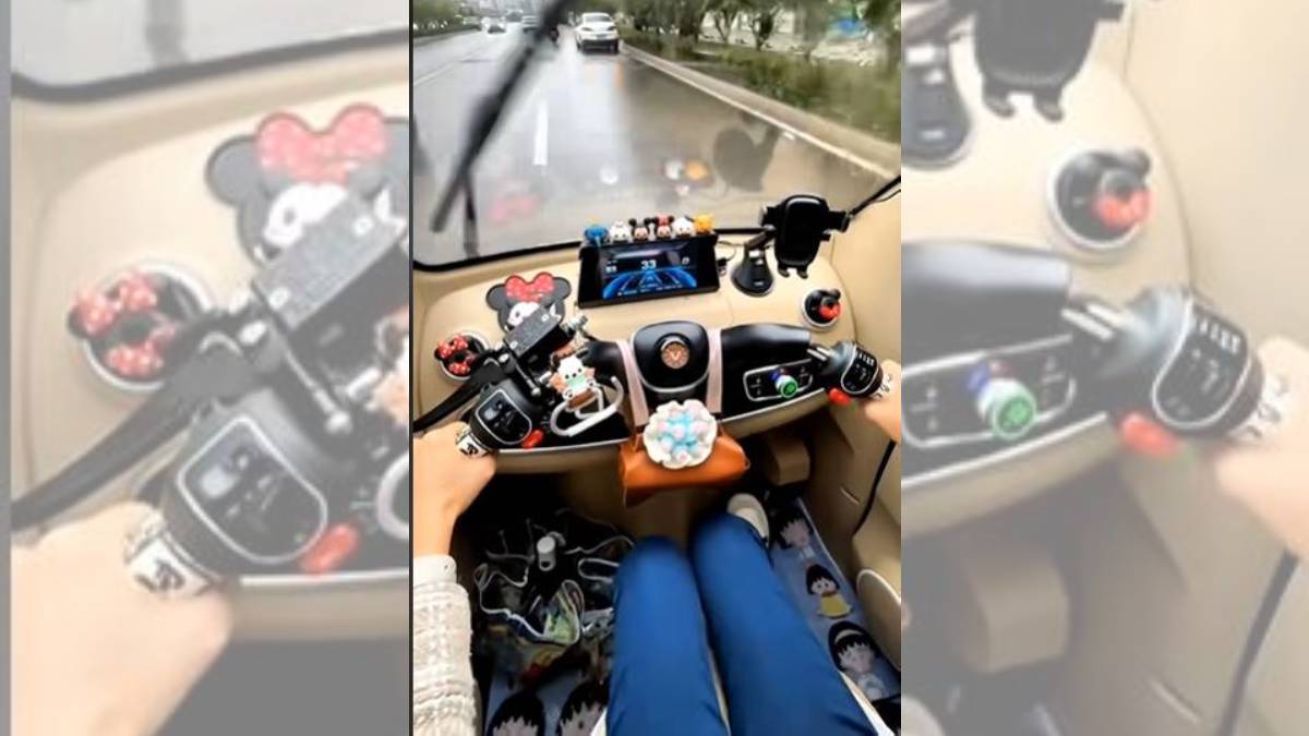 Há modelos controlados por guidão como moto. Foto: Reprodução/TikTok