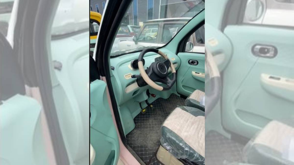 Em outros modelos, ele é guiado por um volante como de carro. Foto: Reprodução/TikTok