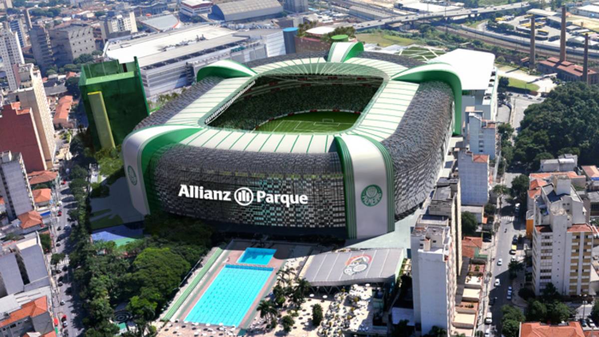 Allianz Parque, casa do Palmeiras, tem capacidade para 43.713 torcedores. /Foto: Divulgação