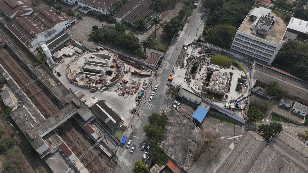Estação Água Branca concluiu 70% das obras. /Foto: Divulgação/Linha Uni