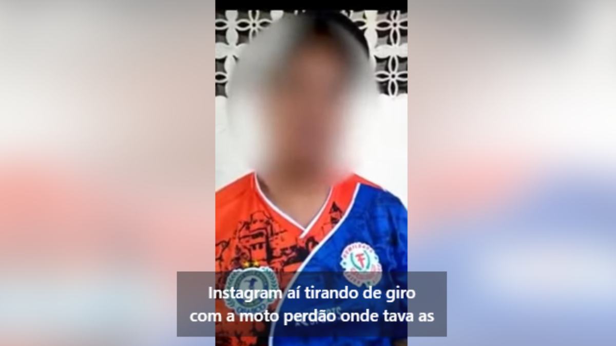 Em um vídeo, um motociclista de Osasco alerta sobre a importância de respeitar as regras impostas pelo crime. Ele relata que a punição é para preservar a segurança da comunidade.