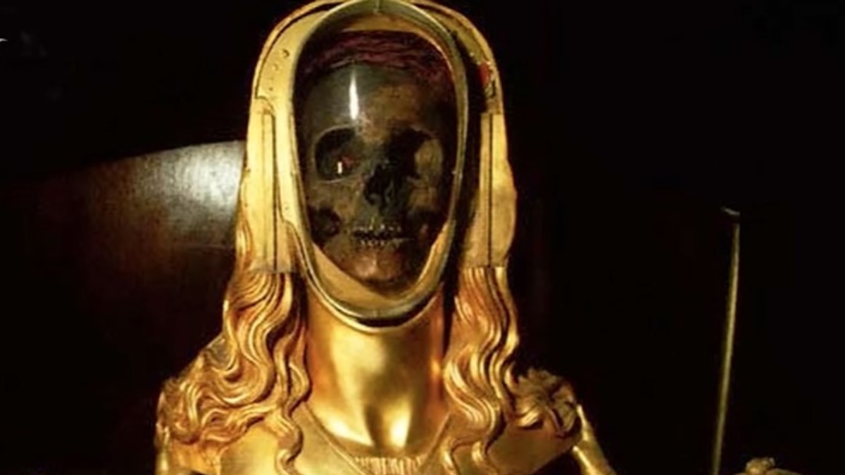Em 1279, um crânio atribuído a ela foi descoberto na cripta da Basílica de Saint-Maximin-la-Sainte-Baume. Foto: Reprodução/Youtube/Jornada Infinita com Rodrigo Alvarez