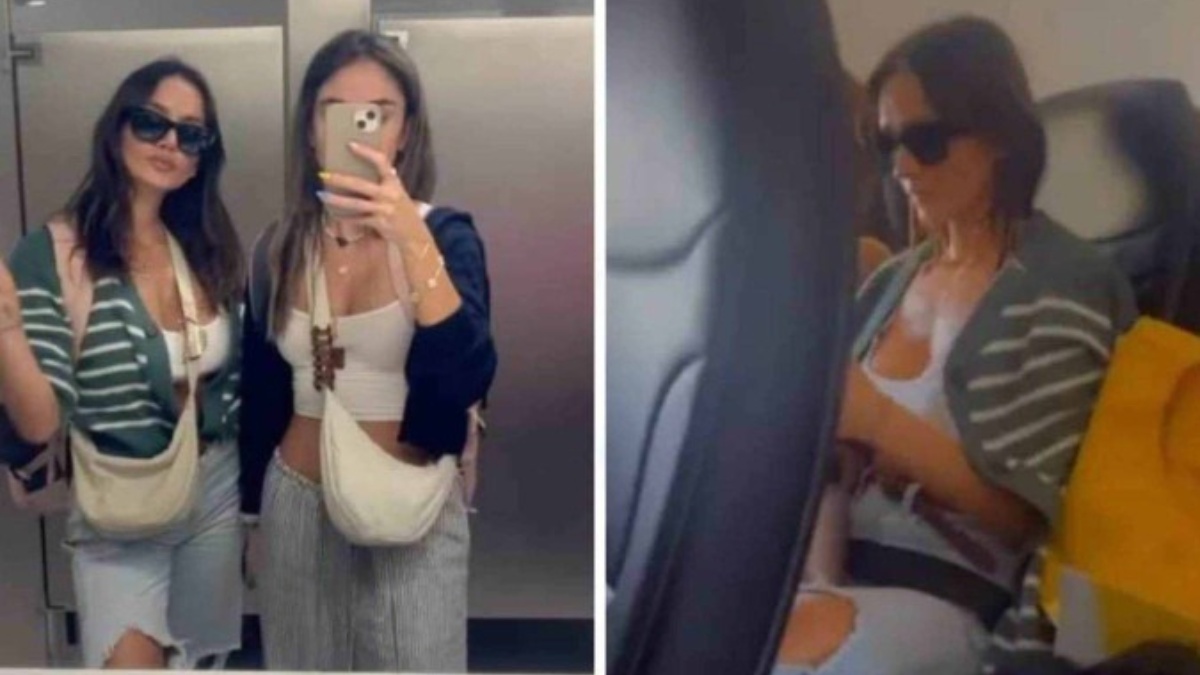 As passageiras usavam blusas que mostravam a barriga quando foram expulsas do avião