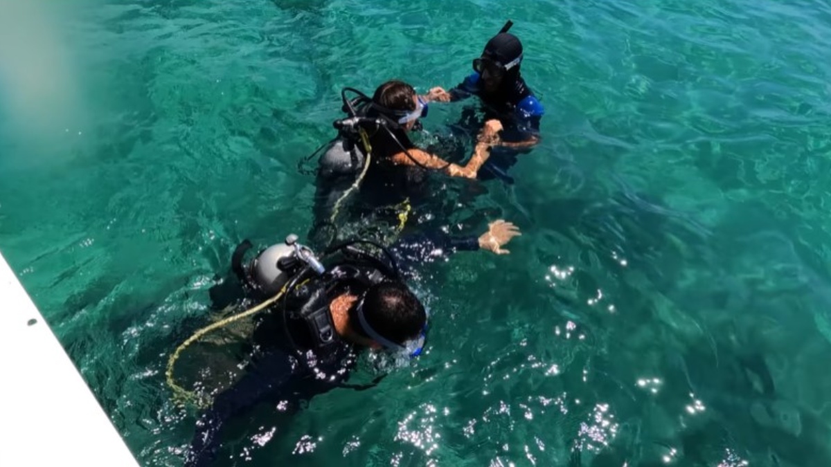 Conhecido como o "Caribe Brasileiro", Maracajaú fica a 50 km de Natal. O Parque dos Parrachos forma piscinas naturais durante a maré baixa. O local é perfeito para mergulho livre, com águas calmas e rica biodiversidade marinha. Foto: Reprodução/Youtube/de repende nomades