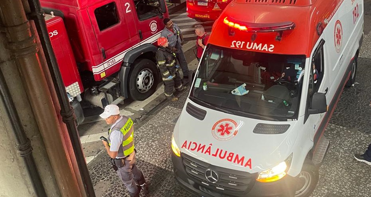 Viaturas chegaram logo depois para resgatar a vítima/Reprodução