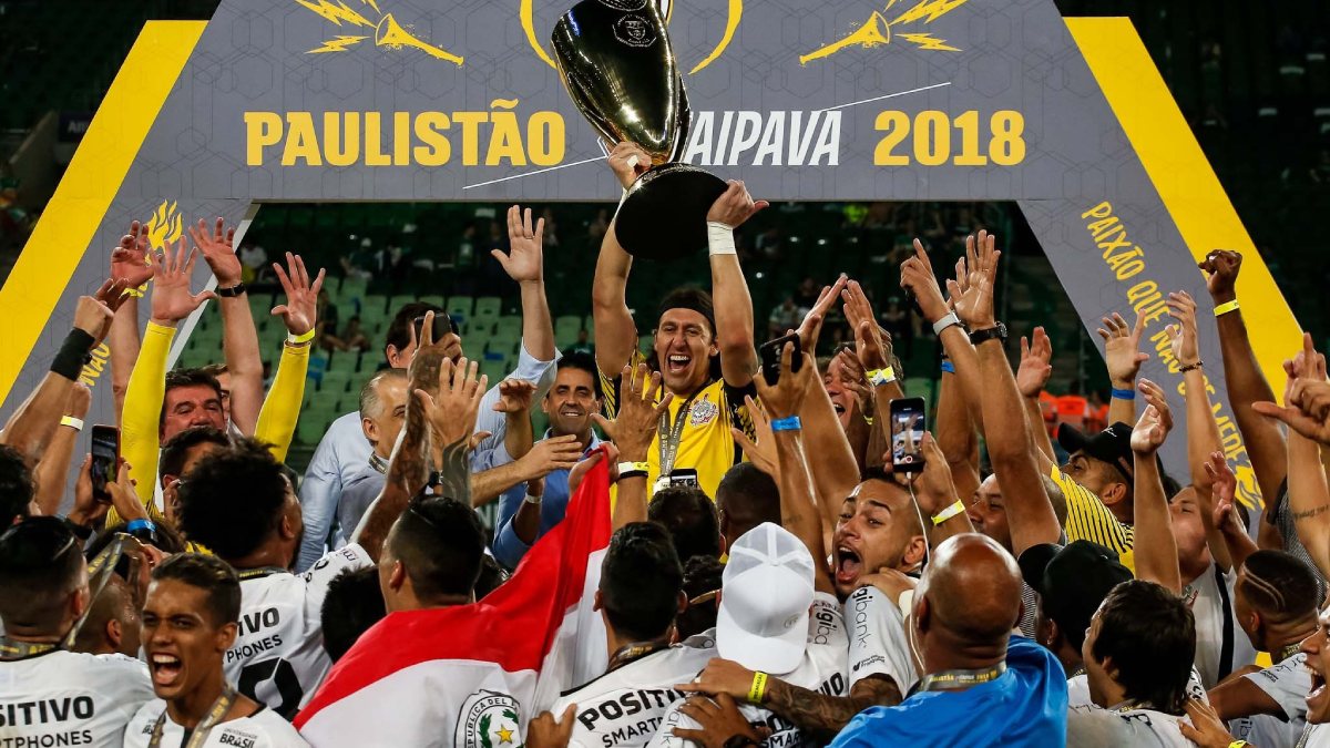 Nos pênaltis, o Corinthians venceu o Palmeiras no Allianz Parque e conquistou o Paulistão 2018. Foto: Daniel Augusto Jr/Ag.Corinthians