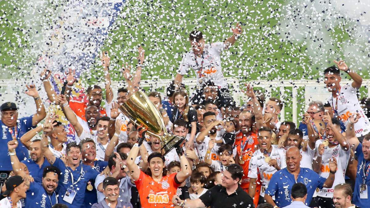 Corinthians conquista o tricampeonato paulista de 2019 ao vencer o São Paulo na final, com gol de Vagner Love. Foto: Daniel Augusto Jr./Agência Corinthians