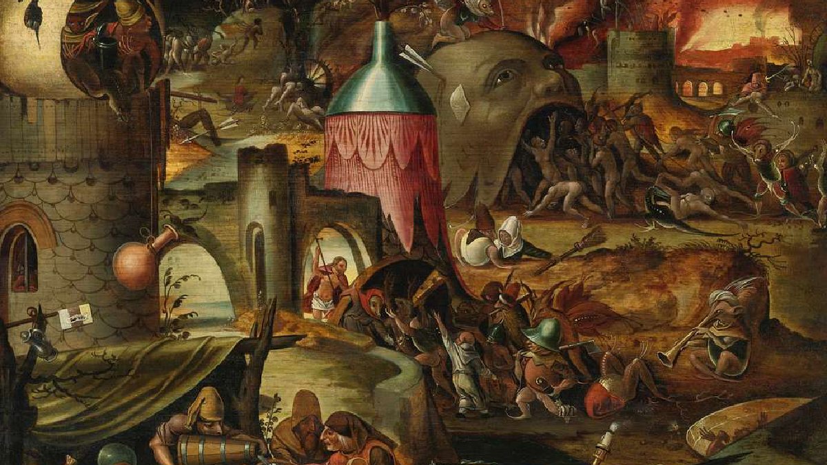 Hieronymus Bosch pintou o inferno, a terra do diabo, no século 16. Imagem: Domínio Público
