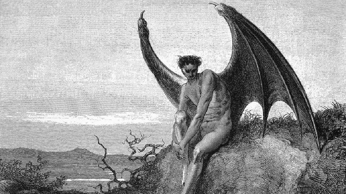 Gustave Doré ilustrou Satanás para o livro "Paraíso Perdido". Imagem: Domínio Público